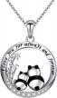 s925 sterling silver panda pendant necklace for women girls gifts logo