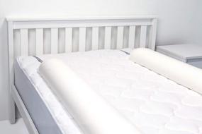 img 2 attached to Regalo Double Sided Extra Long Toddler Bed Rail Bumper Foam Safety Guard For Bed, Bonus Kit, Includes Waterproof Cover And Reinforced Anchor Safety System, White