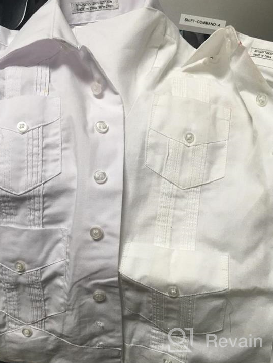 img 1 attached to Gentlemen's Collection Guayabera Shirt - Boys' Clothing Tops, Tees & Shirts review by Dhoal Black