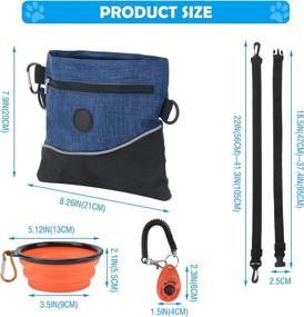 img 3 attached to 🐶 SATINO Dog Training Treat Pouch with Detachable Waterproof Inner Pocket, Integrated Poop Bag Dispenser, Foldable Bowl, Pet Training Clicker - Perfect Treat Bag for Puppy and Dog Walking