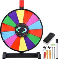 spice up your event with the winspin 12" editable color prize wheel - wall mounted or tabletop with 14 slots for fortune spinning fun at carnivals & tradeshow logo
