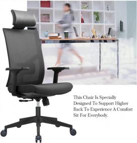 img 2 attached to Maximize Comfort And Productivity With Our Ergonomic Mesh Office Chair: Complete With Lumbar Support, Adjustable Armrests And Headrest