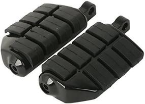 img 1 attached to Aluminum Foot Pegs Footrest Footboards Compatible With Harley Davidson Touring Electra Glide Softail & Dyna Yamaha Suzuki Kawasaki Honda