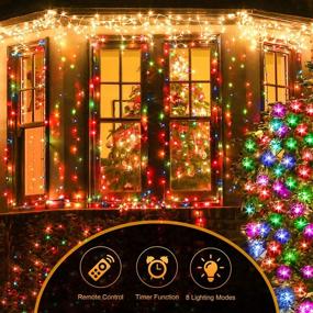 img 1 attached to 🎄 QZYL 410 FT Christmas Lights Outdoor: 1000 LED Multicolor String Lights, Waterproof & Remote-Enabled Fairy Lights for Party Decorations