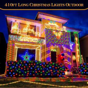 img 3 attached to 🎄 QZYL 410 FT Christmas Lights Outdoor: 1000 LED Multicolor String Lights, Waterproof & Remote-Enabled Fairy Lights for Party Decorations