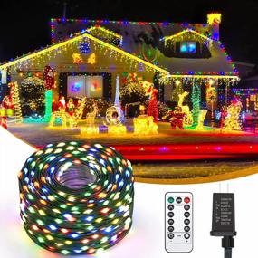 img 4 attached to 🎄 QZYL 410 FT Christmas Lights Outdoor: 1000 LED Multicolor String Lights, Waterproof & Remote-Enabled Fairy Lights for Party Decorations