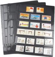 6-row mudor stamp album binder pages - 10 sheets (20 pages) for professional collectors. logo