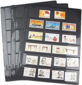 img 4 attached to 6-Row MUDOR Stamp Album Binder Pages - 10 Sheets (20 Pages) For Professional Collectors.