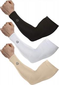img 4 attached to Stay Sun-Safe During Any Activity With SHINYMOD UV Arm Sleeves For Men And Women - Perfect For Cycling, Driving, Golfing And Running!
