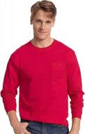 👕 hanes tagless long sleeve pocket deep men's clothing: ideal t-shirts & tanks logo