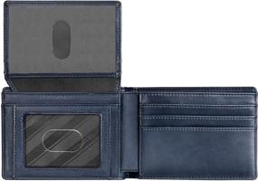 img 4 attached to RUNBOX Wallets BLOCKING Leather Stylish Men's Accessories ~ Wallets, Card Cases & Money Organizers