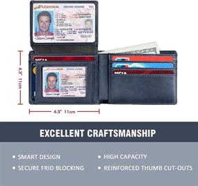 img 1 attached to RUNBOX Wallets BLOCKING Leather Stylish Men's Accessories ~ Wallets, Card Cases & Money Organizers