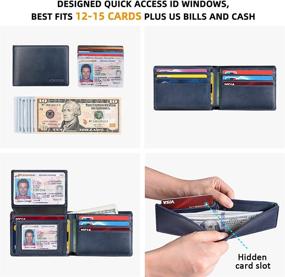 img 3 attached to RUNBOX Wallets BLOCKING Leather Stylish Men's Accessories ~ Wallets, Card Cases & Money Organizers