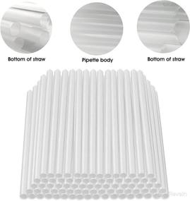 img 1 attached to 🥤 RENYIH 400 Pcs Clear Boba Straws Jumbo Smoothie Straws - Individually Wrapped Disposable Plastic Straws (0.43" Wide X 9.45" Long)