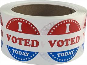img 2 attached to 500 шт., 2 круга, красно-бело-синие наклейки для голосования «Я проголосовал сегодня» Этикетки для голосования