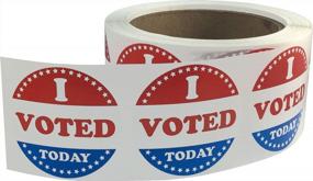 img 3 attached to 500 шт., 2 круга, красно-бело-синие наклейки для голосования «Я проголосовал сегодня» Этикетки для голосования