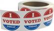 500 pack 2" circle red-white-and-blue "i voted today" voting stickers labels logo