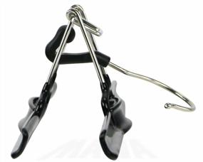 img 1 attached to 50-Pack Of Non-Slip Metal Skirt Pant Hangers With Rubberized Clamp By NAHANCO In Black