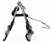 50-pack of non-slip metal skirt pant hangers with rubberized clamp by nahanco in black logo