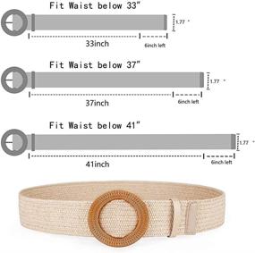 img 2 attached to Women Dresses Elastic Rattan Buckle Women's Accessories : Belts