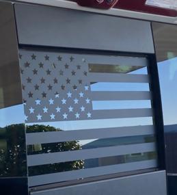 img 2 attached to Shenwinfy для Dodge RAM 2010-2022 заднее заднее среднее окно наклейка с американским флагом