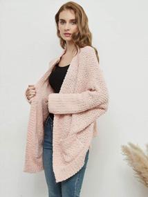 img 2 attached to Stay Cozy With Anna-Kaci Women'S Chunky Batwing Cardigan: Lightweight Sherpa Sweater Coat - Perfect For Any Occasion!