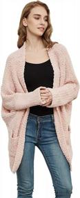 img 4 attached to Stay Cozy With Anna-Kaci Women'S Chunky Batwing Cardigan: Lightweight Sherpa Sweater Coat - Perfect For Any Occasion!