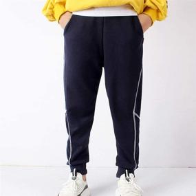 img 1 attached to 👖 Rysly Cotton Sweatpants - Casual Tapered Boys' Clothing Ideal for Pants