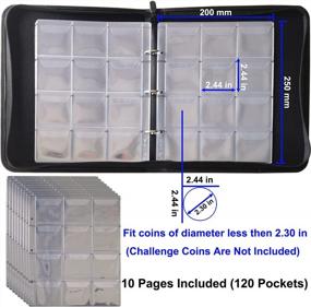 img 1 attached to Showcase Your Military Collectibles With A 120-Pocket Challenge Coin Display Book - Black