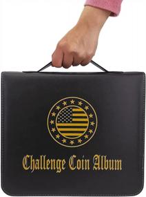 img 2 attached to Showcase Your Military Collectibles With A 120-Pocket Challenge Coin Display Book - Black