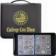 showcase your military collectibles with a 120-pocket challenge coin display book - black logo