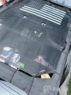 картинка 1 прикреплена к отзыву 2007-2017 Jeep Wrangler JKU 4 Door Sunshade Mesh Top Cover - Durable UV Protection With US Flag Design - Voodonala от Travis Carter