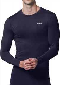 img 3 attached to EXIO Mens Compression Baselayer Top: Cool Dry Long & Short Sleeve Workout Shirts For Maximum Performance!