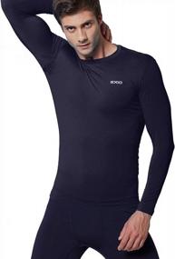 img 1 attached to EXIO Mens Compression Baselayer Top: Cool Dry Long & Short Sleeve Workout Shirts For Maximum Performance!