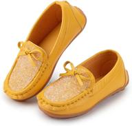 meckior toddler moccasin wedding synthetic girls' shoes in athletic logo