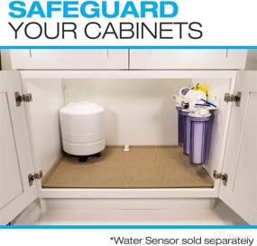 img 1 attached to 🚰 Xtreme Mats Under Sink Kitchen Cabinet Mat, Waterproof Protector & Drip Tray Liner - 34" 1/4 x 22 1/4, Pick Your Size (CM-36-BEIGE)