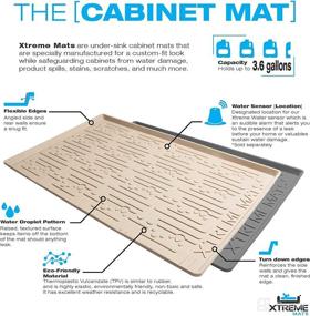 img 3 attached to 🚰 Xtreme Mats Under Sink Kitchen Cabinet Mat, Waterproof Protector & Drip Tray Liner - 34" 1/4 x 22 1/4, Pick Your Size (CM-36-BEIGE)