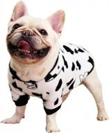 cute cow print pet outfits: milumia sweatshirt for small dogs and cats in black and white logo