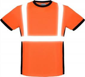 img 4 attached to Stay Visible & Safe With SHORFUNE Reflective Safety Shirt For Running, Cycling, Walking And Working