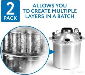 img 2 attached to 🍲 2-Pack Stainless Steel Pressure Cooker Canner Rack/Canning Rack for Presto, All-American and More - by Impresa Products - 11-Inch