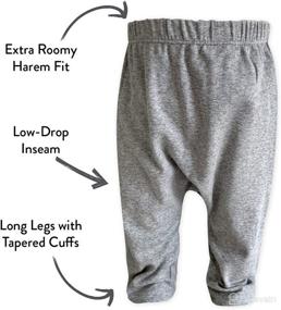 img 2 attached to Organic Cotton Cuff-Less Harem Pants Multi-Pack: Honest Baby's Stylish & Sustainable Choice for Baby Infants