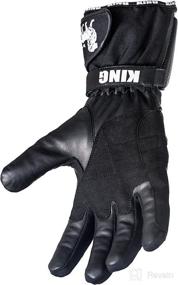 img 1 attached to 🧤 King Crow Premium Leather Gauntlet Motorcycle Sport Biker Gloves - Ultimate Protection (XX-Large)