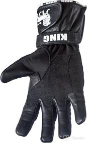 img 2 attached to 🧤 King Crow Premium Leather Gauntlet Motorcycle Sport Biker Gloves - Ultimate Protection (XX-Large)