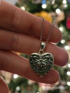img 1 attached to Keep Your Loved Ones Close With SOULMEET Heart-Shaped Sunflower Locket Necklace - Customizable Sterling Silver/Gold Jewelry With Picture Holder review by Larry Cho