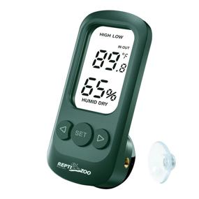 img 4 attached to 🌡️ Highly Accurate REPTI ZOO Digital Thermometer Hygrometer with High and Low Alarm Function, Ideal for Reptile Terrariums and Aquariums, Featuring a Large Screen &amp; Versatile 3-Sides Mounting