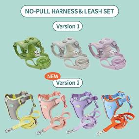 img 3 attached to 🐾 ARRR No-Pull Dog Training Harness for Medium and Small-Sized Dogs with Front Leash Clip, Soft Padded Vest, Reflective Design, Easy Control Handle Leash, Escape-Proof (Opal Green, L)