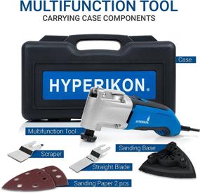 img 1 attached to Hyperikon Oscillating Tool, 2.5 Amp Power Variable Speed, Electric Multi Tool, 120V, Corded, Full Kit
