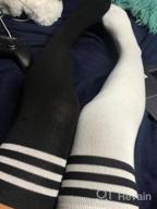 img 1 attached to Striped Thigh High Socks For Women: Comfortable And Cosplay-Ready review by Michael Bryan