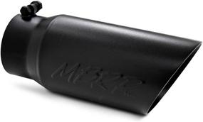 img 1 attached to 🔥 MBRP T5053BLK 5" O.D. Dual Wall Angled Exhaust Tip: Sleek Black Coated Finish for Enhanced Style and Performance