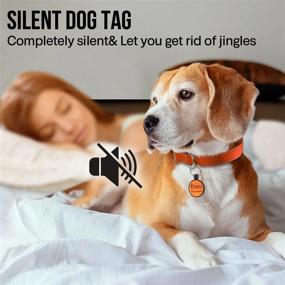 img 2 attached to Personalized Silicone Dog Name Tag With Deep Engraving And Silencer - Double Sided Customizable Pet Collar Tag For Dogs And Cats, Round Shape In Vibrant Orange